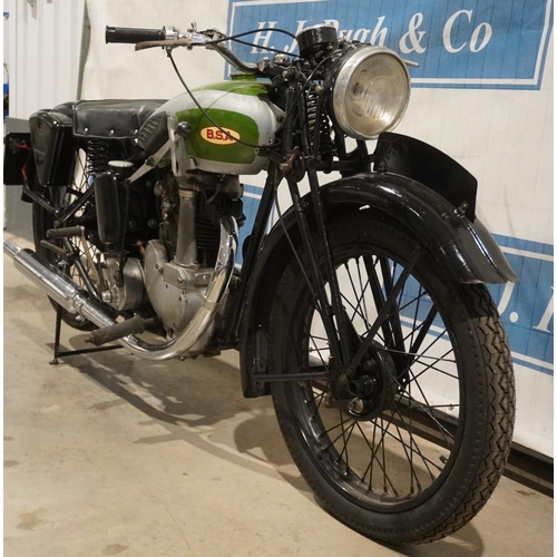 629 - BSA KB21 250 OHV motorcycle. 1939. 250cc. Reg. OXS 352 c/w Lots of paperwork, MOT till 8.4.22. V5, k... 