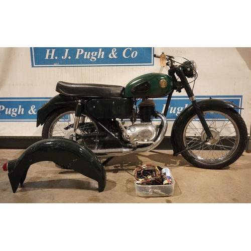 706 - Frances Barnett Falcon 200 motorcycle project. 200cc. 1960. All parts present to finish. New rims, s... 