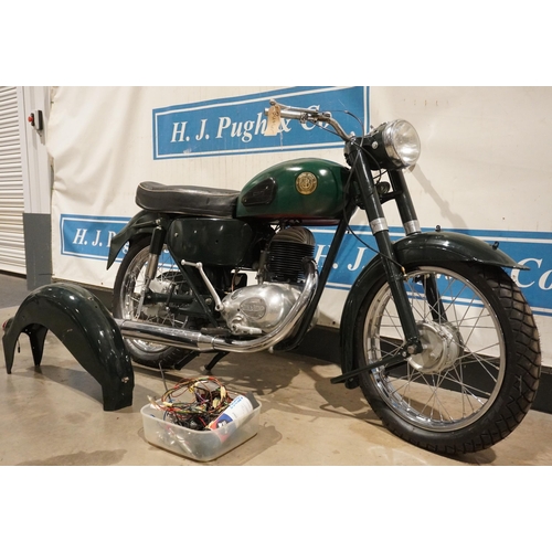 706 - Frances Barnett Falcon 200 motorcycle project. 200cc. 1960. All parts present to finish. New rims, s... 