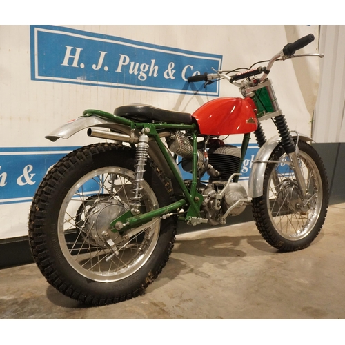 708 - Cotton Trials motorcycle with Villiers engine. Runs and rides well. Comes with stand. No docs