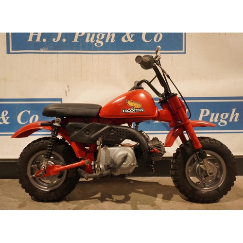 709 - Honda Z50R monkey bike. 1981. New tyres, tubes, brake shoes, sprockets and chain. Engine had been se... 