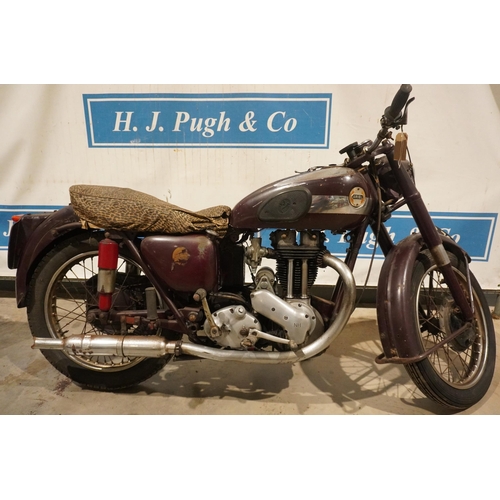 721 - Ariel Red Hunter motorcycle. 350cc. 1954. Very original. Comes with old buff logbook. Frame No. DU10... 