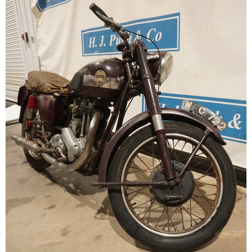 721 - Ariel Red Hunter motorcycle. 350cc. 1954. Very original. Comes with old buff logbook. Frame No. DU10... 