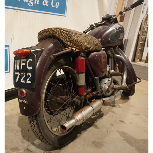 721 - Ariel Red Hunter motorcycle. 350cc. 1954. Very original. Comes with old buff logbook. Frame No. DU10... 