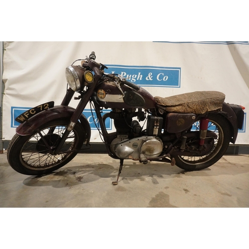 721 - Ariel Red Hunter motorcycle. 350cc. 1954. Very original. Comes with old buff logbook. Frame No. DU10... 