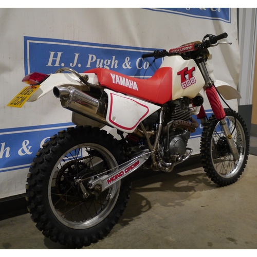 739 - Yamaha TT600 Enduro motorcycle. 600cc. 1985. New Wiseco 11.5:1 piston, rebuilt carburettor, Nickel f... 