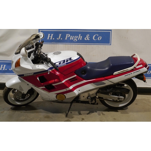 740 - Honda CBR1000f SC24. 999cc. 1989. Came from a collection. Reg. G496 XDF. V5 and key