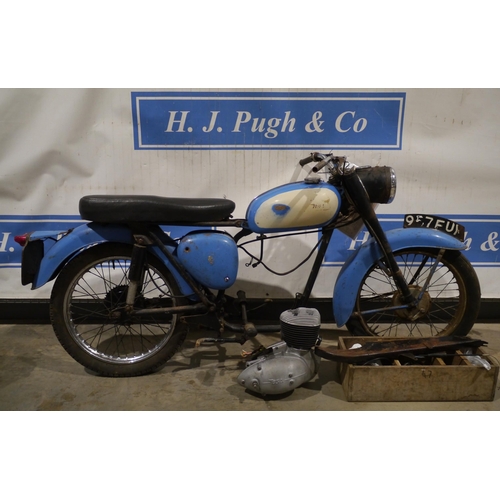 743 - BSA Bantam D7 project. 175cc. 1962. Dry stored, comes with spares box, restored engine. Reg 957FUY. ... 