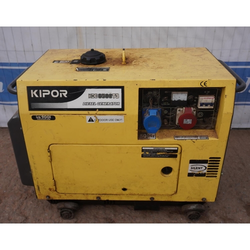 311 - Kipor KDE 6500 T3 diesel generator