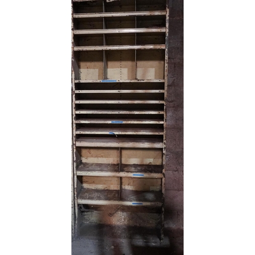 323 - Steel shelf unit 2.4x0.95M