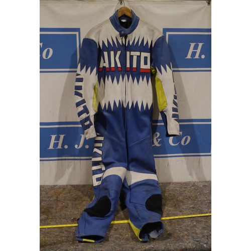 560 - Akito one piece race leathers size 48