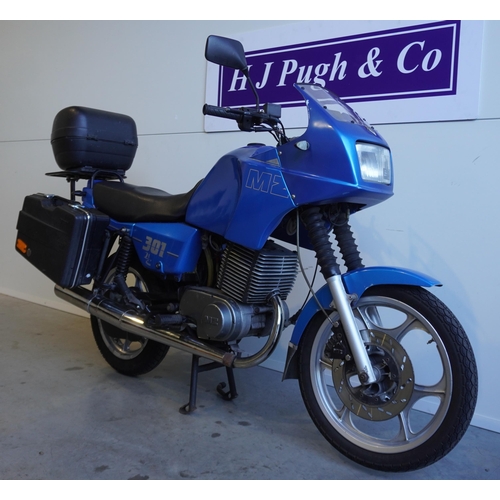 717 - MZ ETZ301 Saxon Fun motorcycle. 291cc. 1993. Krauser panniers and topbox. Good condition and runner.... 