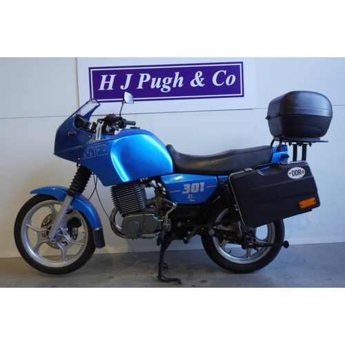 717 - MZ ETZ301 Saxon Fun motorcycle. 291cc. 1993. Krauser panniers and topbox. Good condition and runner.... 