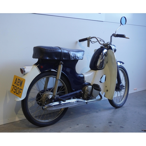725 - Honda C310 moped. 50cc. 1968 European spec. Runs and rides well. Imported. MOT and tax free. Reg. AB... 