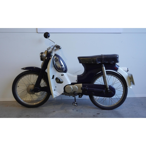 725 - Honda C310 moped. 50cc. 1968 European spec. Runs and rides well. Imported. MOT and tax free. Reg. AB... 