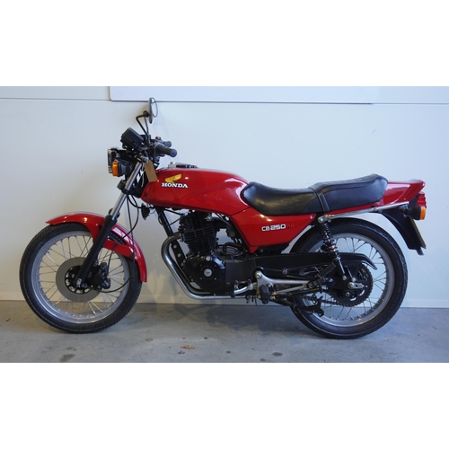 726 - Honda CB250TRS motorcycle. 250cc. 1981. MOT until 22/8/22. Comes with other MOT certificates. Reg. O... 