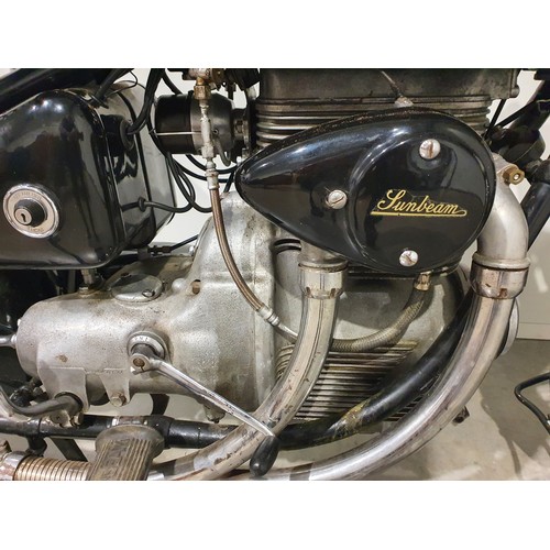 660 - Sunbeam S8 500cc motorbike. 1961. Barn stored for 10 years, good original condition. Starts easily, ... 