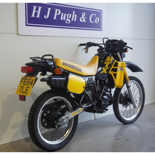 756 - Honda MTX 125 motorcycle. 1989. Re-built engine. Runs & rides. Brakes need bleeding. Reg. F654 TLE. ... 