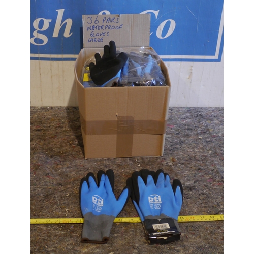 34 - 36 Pairs of waterproof gloves, Size L