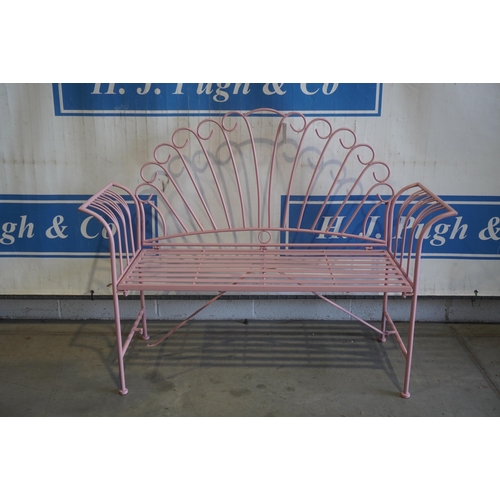 81 - Pink metal bench 49