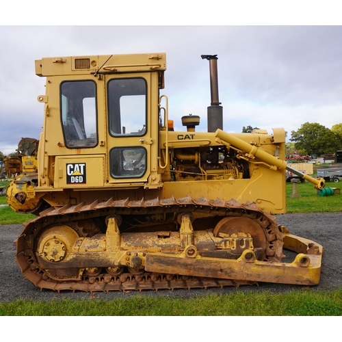 1112 - Caterpillar D6D crawler tractor with angle blade with tilt and CAT winch. 5897 hours. GWO. c/w Cater... 