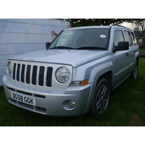 1325 - Jeep Patriot Limited. MOT til Nov 2021. Reg. DG58 CGK. V5