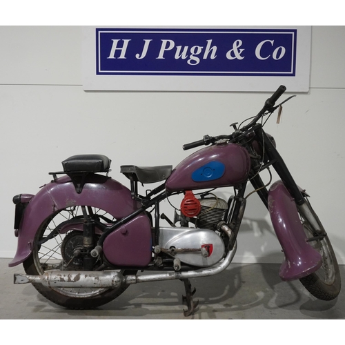 766 - Peugeot 176TC4 ex-military motorcycle. 175cc. 1955. Military number: 313660. Used in the Stanley Kub... 
