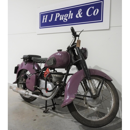 767 - Peugeot 176TC4 ex-military motorcycle. 175cc. 1955. Military number: 313207. Used in the Stanley Kub... 