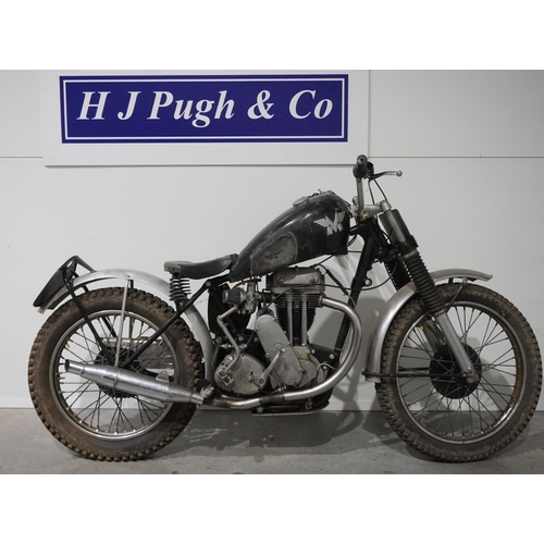 769 - Matchless trials motorcycle project. 347cc. 1950. Reg. ACA 722A. V5