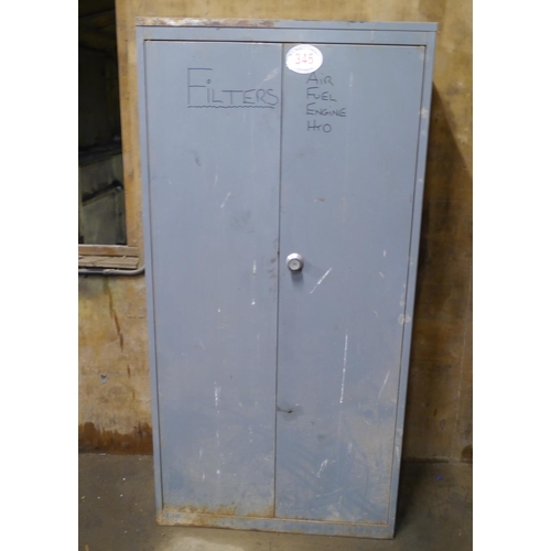 345 - Steel 2 door cabinet