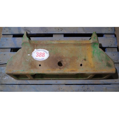 388 - John Deere tombstone weight frame