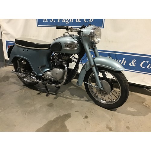 774 - Triumph 350 Twenty One motorcycle. 1960. Runs and rides, needs servicing, matching numbers, transfer... 