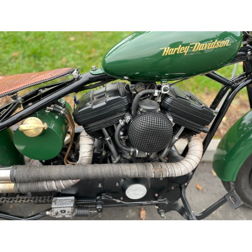 648 - Harley Davidson Sportster Bobber. 2002. 1200cc. Professional build by Bobber Bros in 2015. Black pow... 
