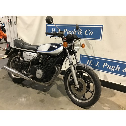 783 - Yamaha DOHC 750 motorcycle. 1979. Runs & drives. Declared Cat C on 5/2/2000. 15,500 miles. Reg. CCF ... 