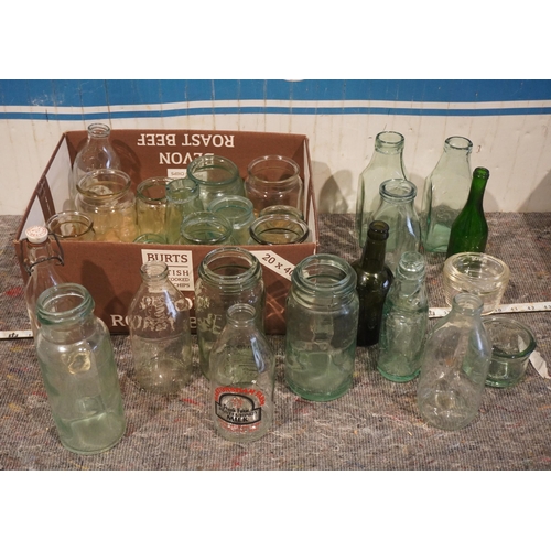 76 - Large quantity of glass jars and bottles