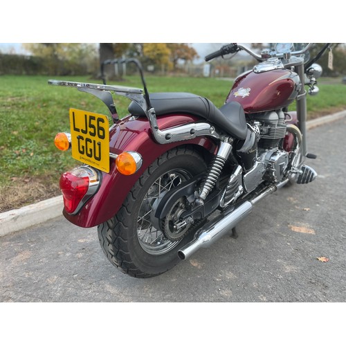 638 - Triumph Bonneville America motorcycle. 2006. Bobber style with 790cc engine. Starts and runs well. M... 