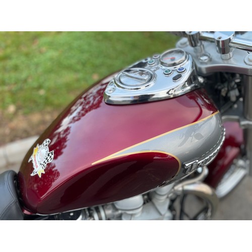 638 - Triumph Bonneville America motorcycle. 2006. Bobber style with 790cc engine. Starts and runs well. M... 