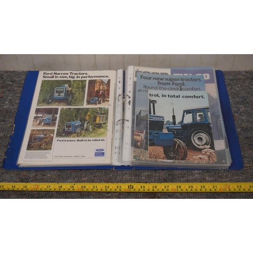 91 - Folder of Ford/New Holland tractor sales brochures 70s/2000 era