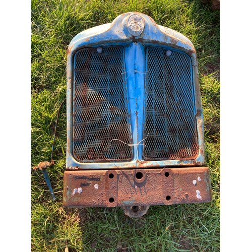 1111 - Fordson Major front cowl complete with radiator and mechanical blind