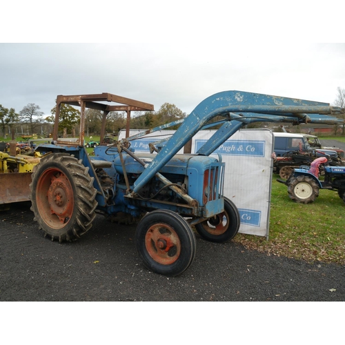 1043A - Fordson Super Major tractor and loader. Ex National Institute Agricultural Engineers. showing 692hrs... 