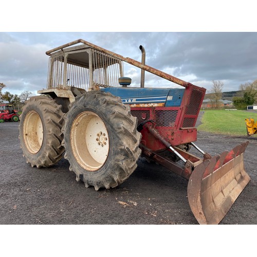 1006 - County 1164 tractor. Forestry spec, Ford 5000 double drum winch, blade. Barn stored. Runs Reg. Q647 ... 