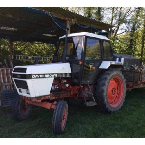 1036B - David Brown 1490 tractor. Runs & drives. 2WD. Synchro. Reg. WYA 112W. V5