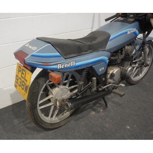 769 - Benelli  254 motorcycle. 1981. 231cc. Reg. PEL 938W. V5