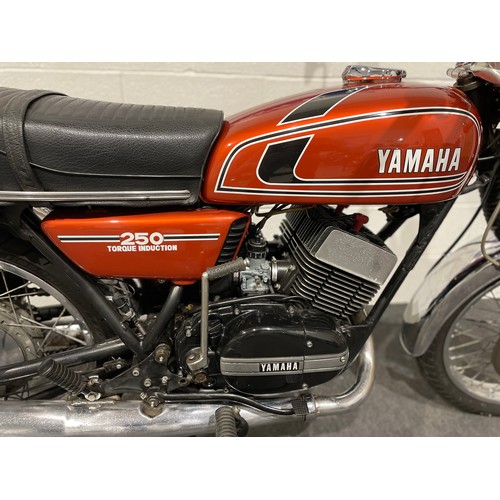 764 - Yamaha RD250 motorcycle. 1975. 247cc. Matching engine and frame numbers. This bike was running when ... 