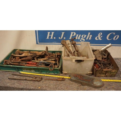 401 - 3 Boxes of woodworking and engineering tools