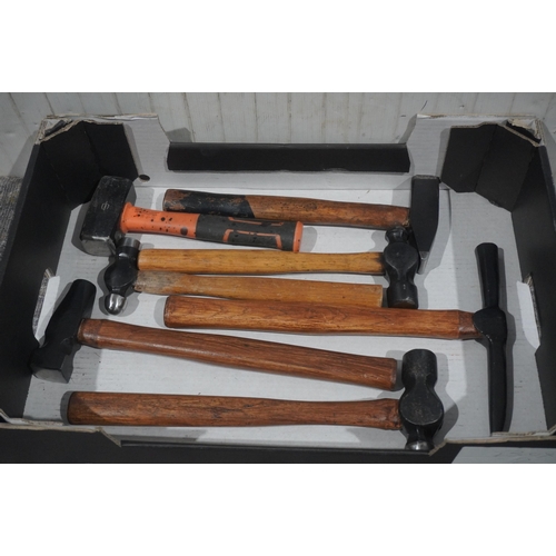 466 - Vintage mixed blacksmith's hammers