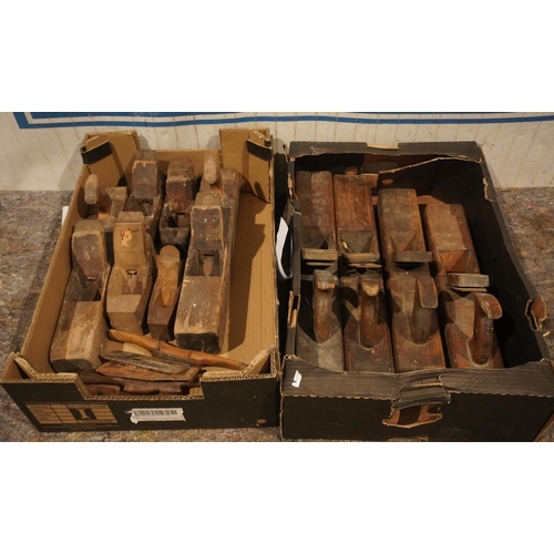 818 - 2 Boxes of wooden planes