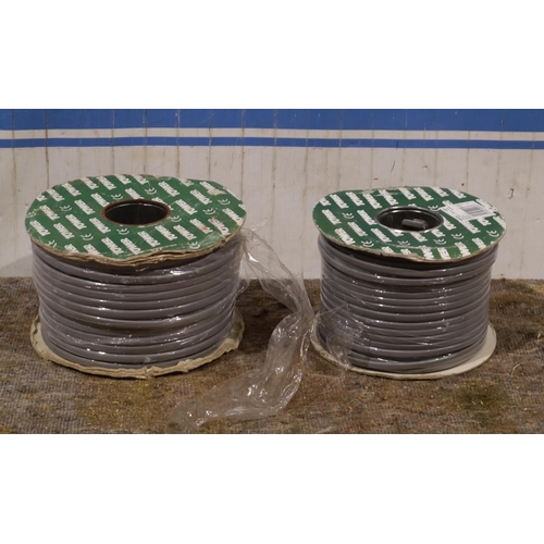 866 - 2 100m Rolls of twin and earth cable 1.5 and 2.5 mm