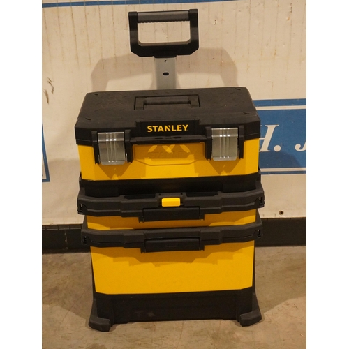 1056 - Stanley Yellow rolling workshop toolbox