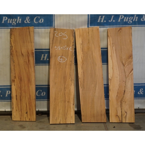 205 - Spalted beech 58x15x2 -4